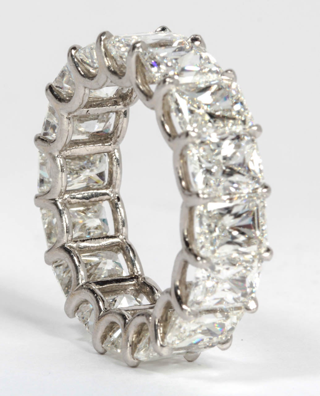 Gorgeous Radiant Cut Diamond Eternity Band In New Condition For Sale In New York, NY