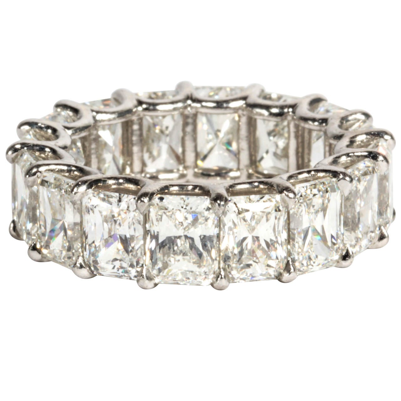 Gorgeous Radiant Cut Diamond Eternity Band For Sale