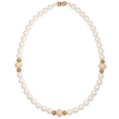 Retro Givenchy Large Faux Pearl Necklace, Costume Jewelry