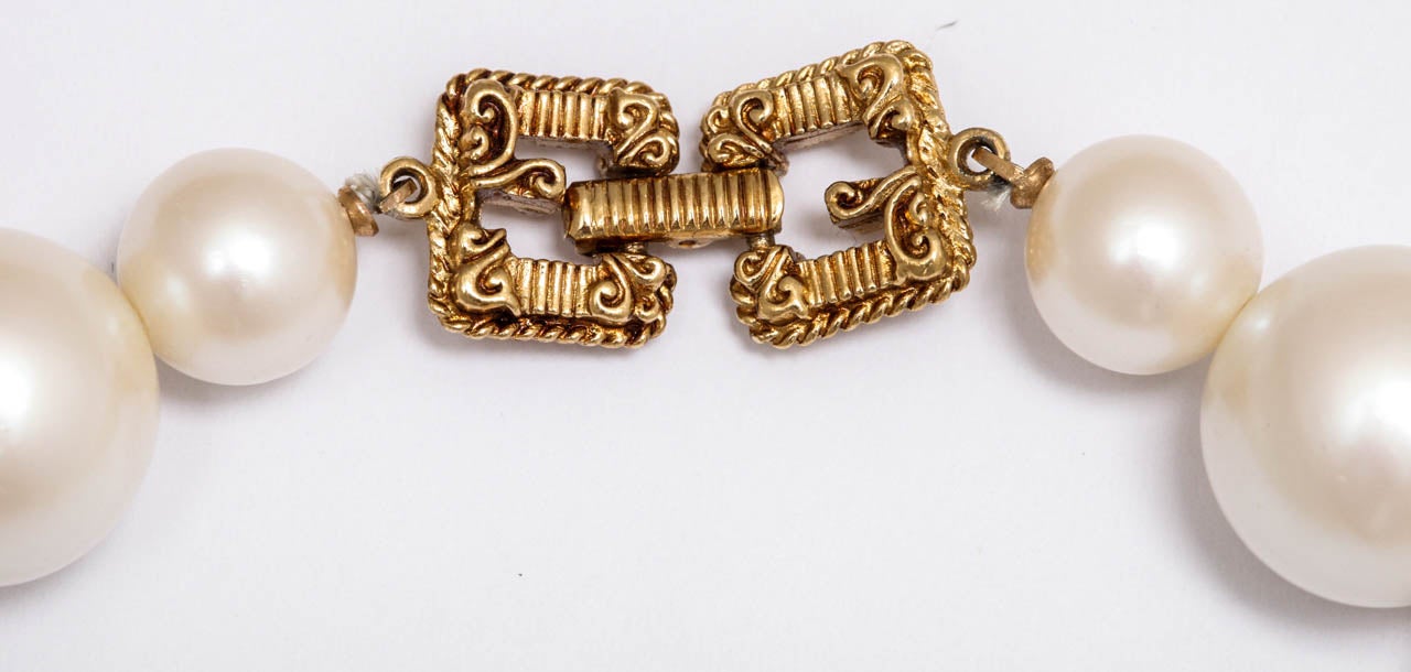 Givenchy Large Faux Pearl Necklace, Costume Jewelry at 1stDibs large