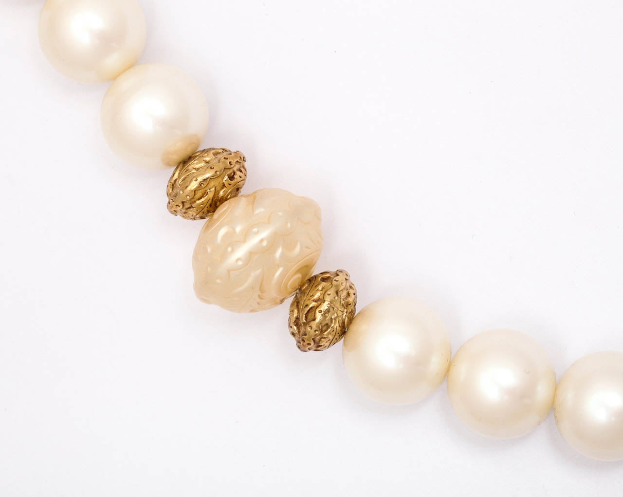 Givenchy Large Faux Pearl Necklace, Costume Jewelry at 1stDibs large
