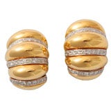 Bold Diamond Gold  Earrings