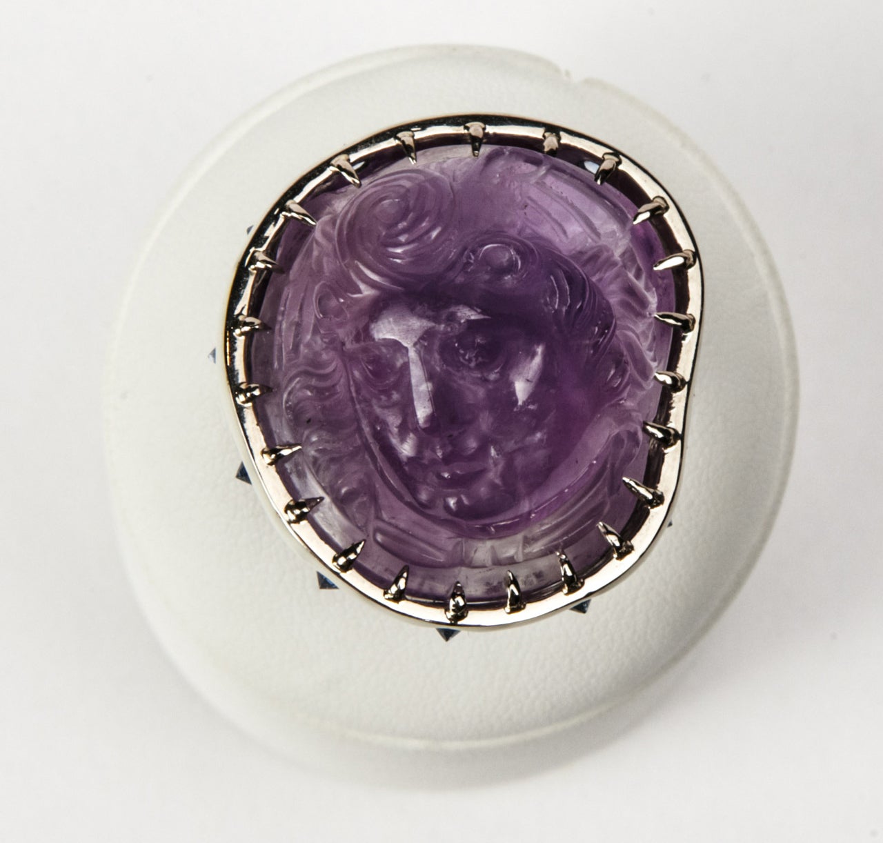 Women's or Men's Antique Amethyst Cameo Ring
