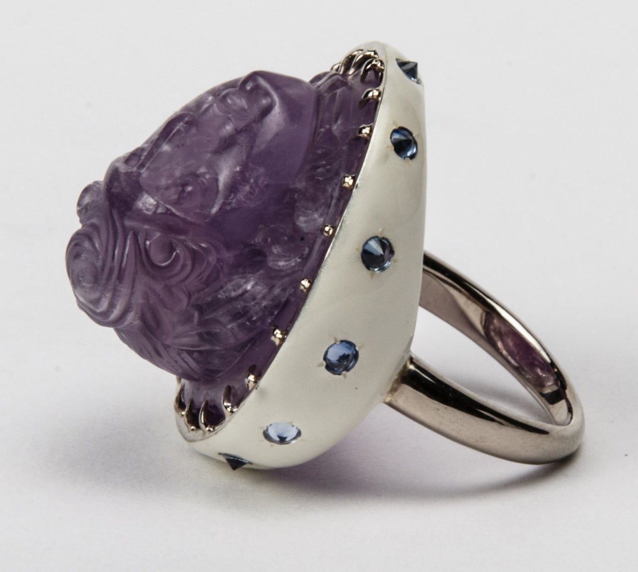 Antique Amethyst Cameo Ring 2
