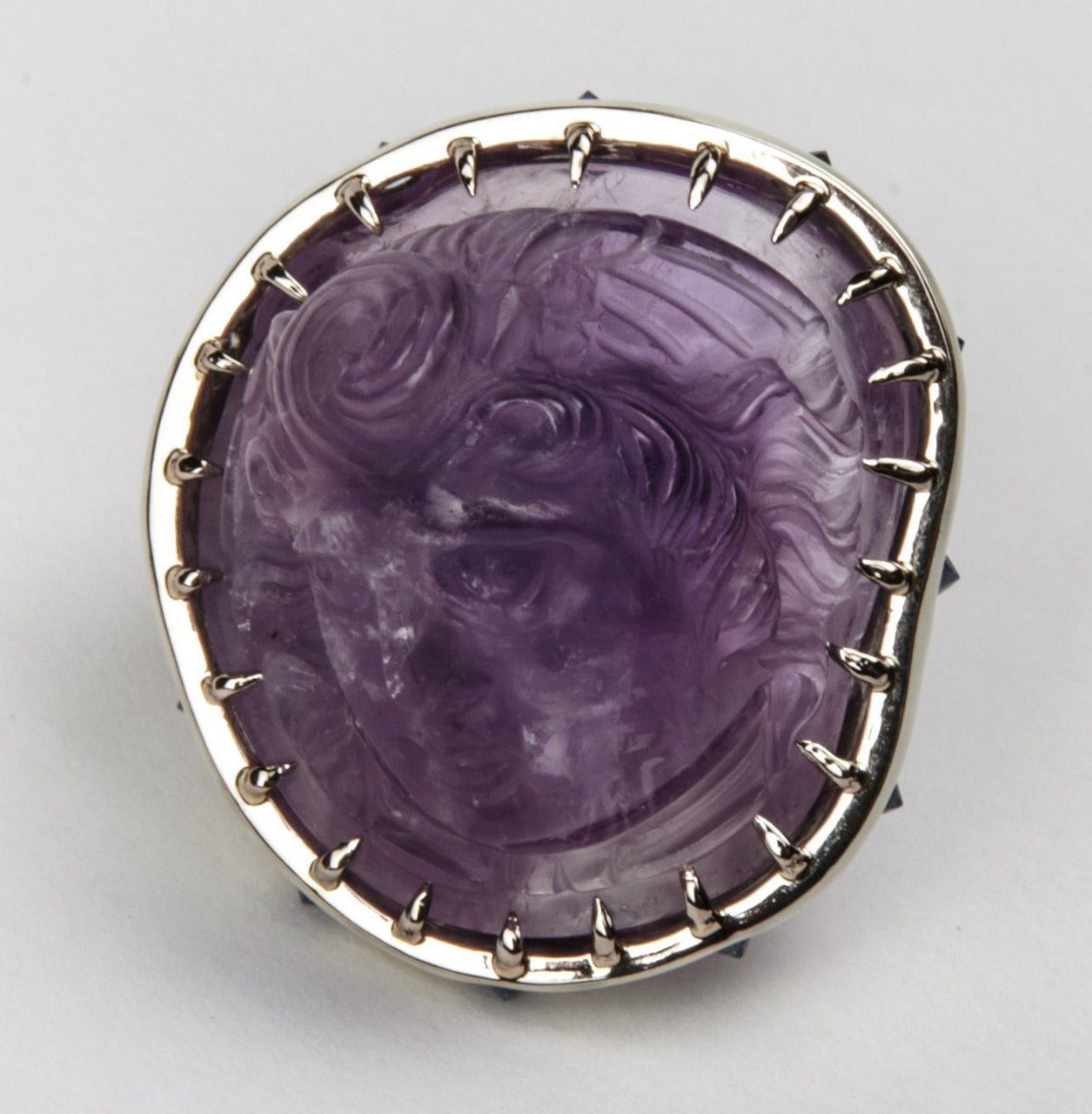 Antique Amethyst Cameo Ring 3