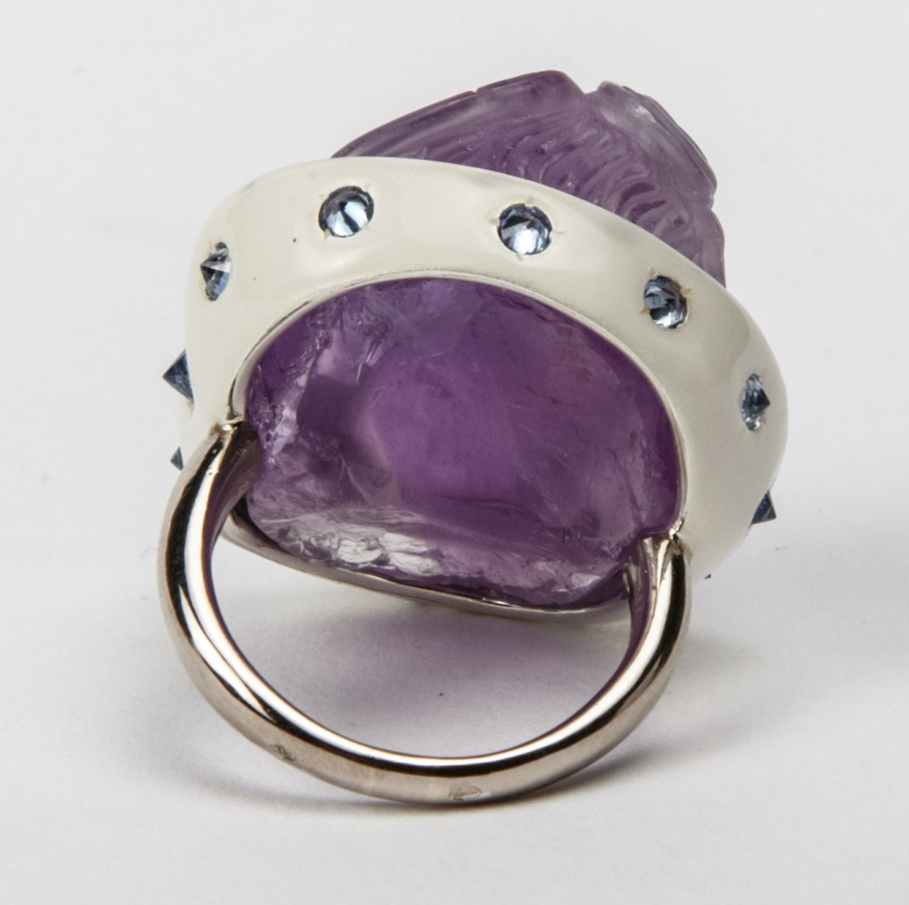Antique Amethyst Cameo Ring 4