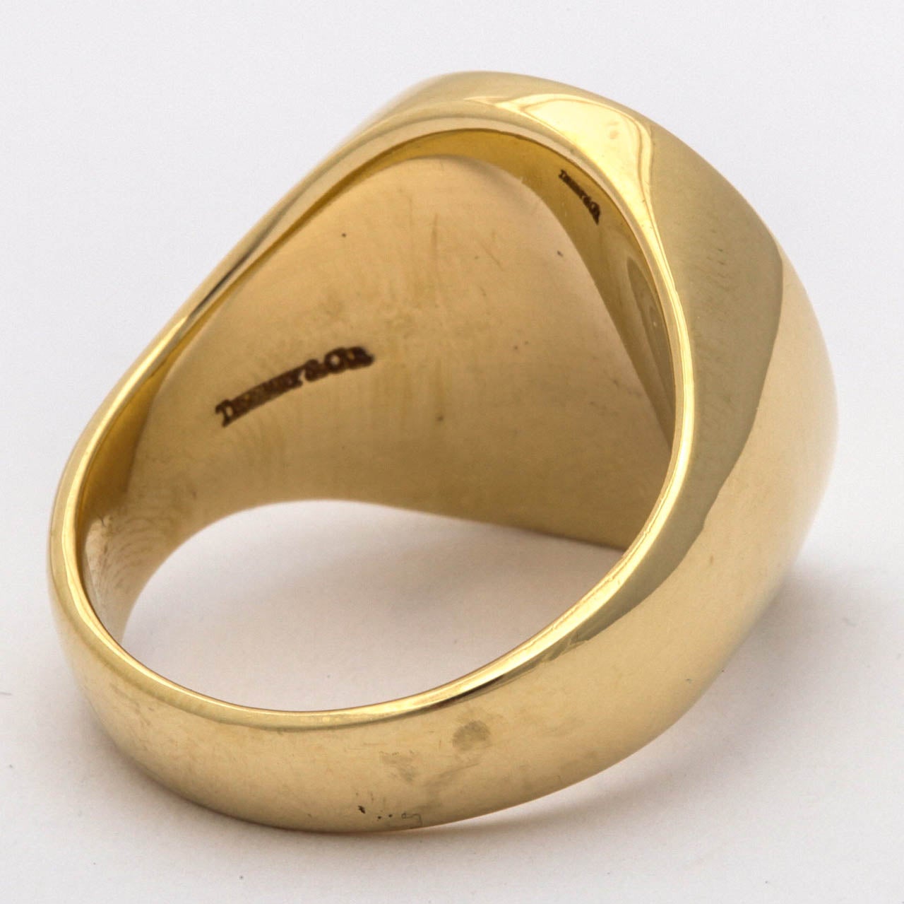 1990's TIFFANY & CO. Gentlemen's Gold Signet Ring 2