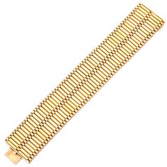 Vintage 1950's Flexible Pink Gold Escalator Bracelet