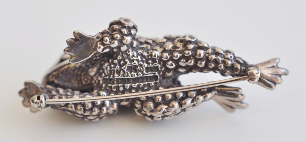 Women's Sterling Silver Frog Pin by Kieselstein-Cord