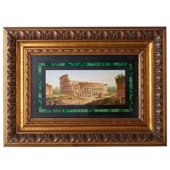 Framed Micromosaic of the Roman Colosseum 1820
