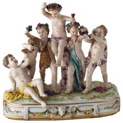 Group of Capodimonte Porcelain Putti