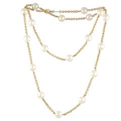 Chanel Pearl and Gold Chain Sautoir