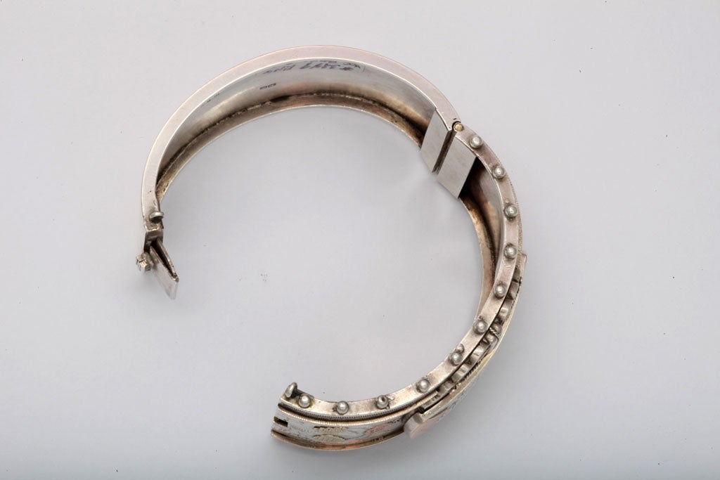 Women's Superb Victorian Silver Cuff Bracelet