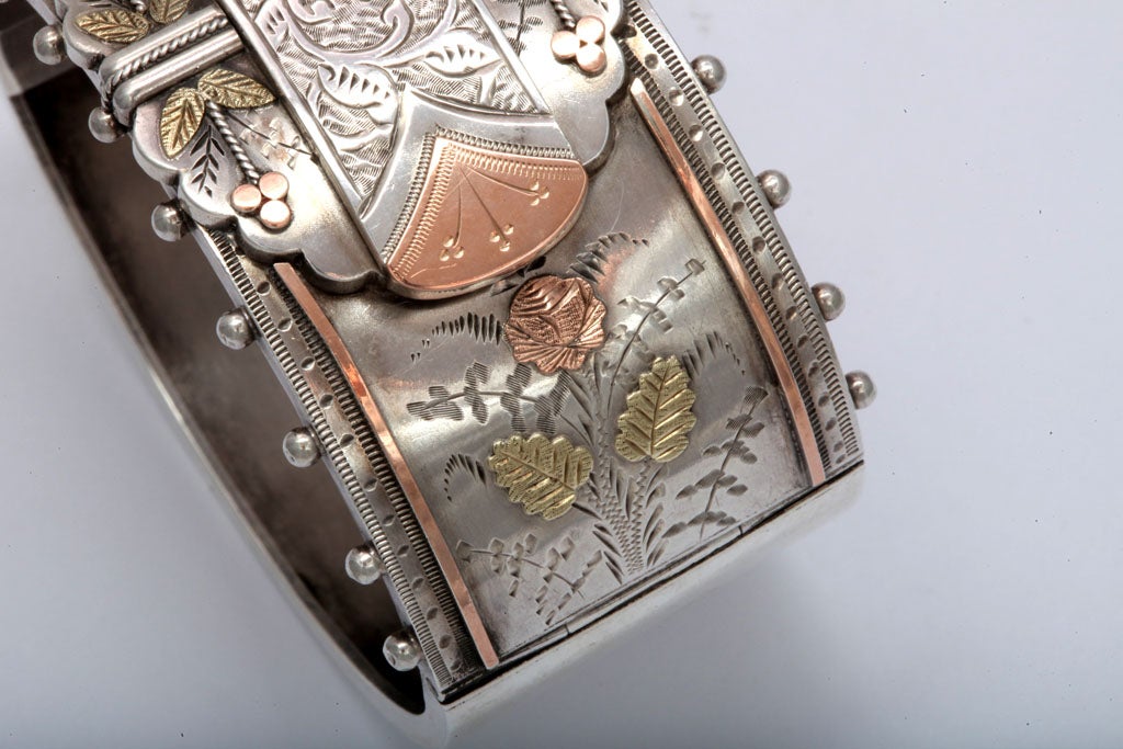 Superb Victorian Silver Cuff Bracelet 2