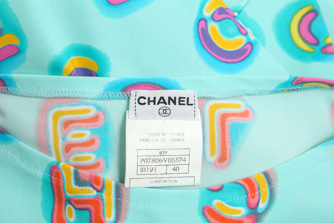 Chanel Pop Print Logo Dress / Swim Coverup 5