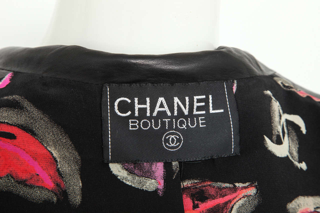 Chanel Cropped Black Leather Vest 2