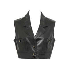 CHANEL, Jackets & Coats, Vintage Chanel Leather Vest