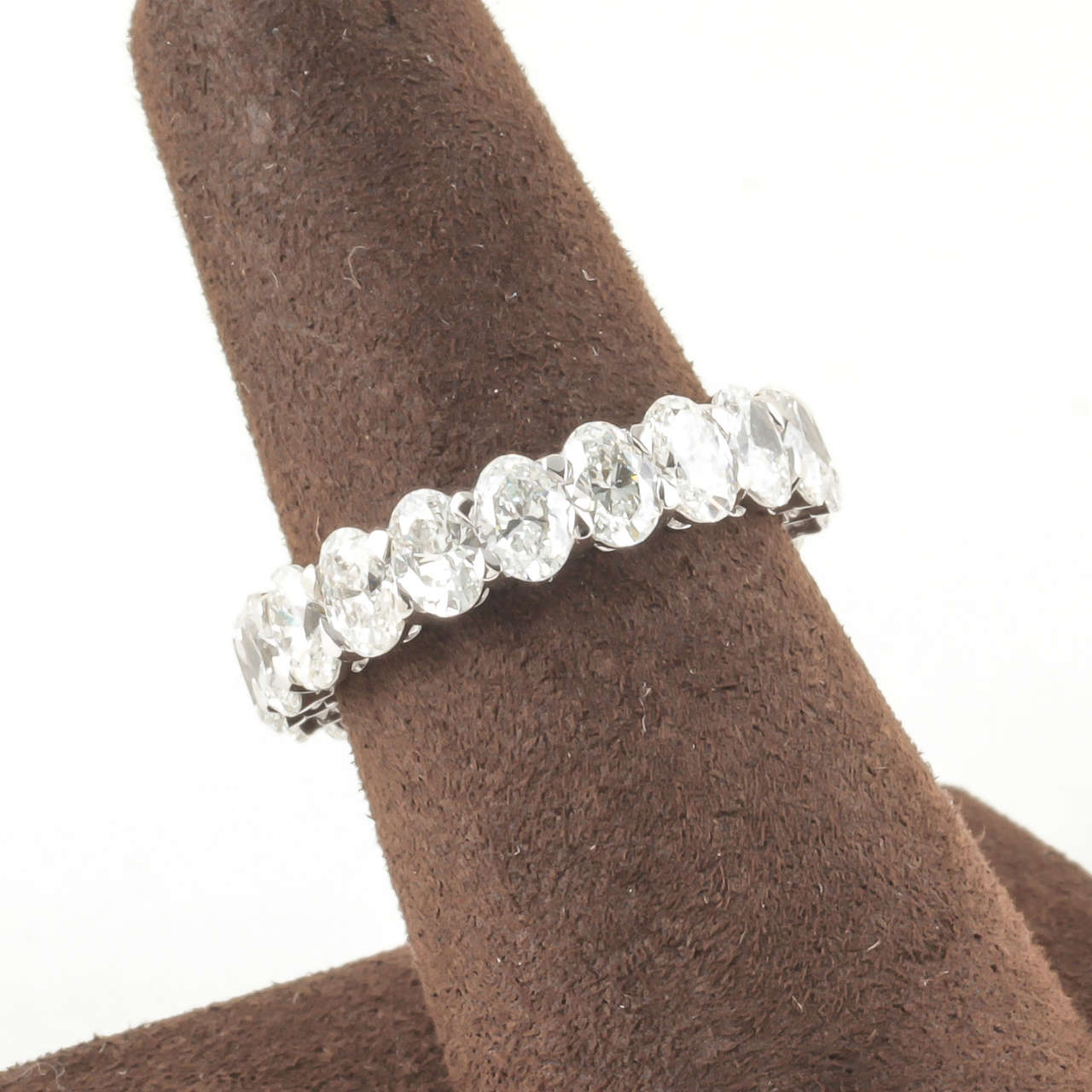 oval diamond eternity band