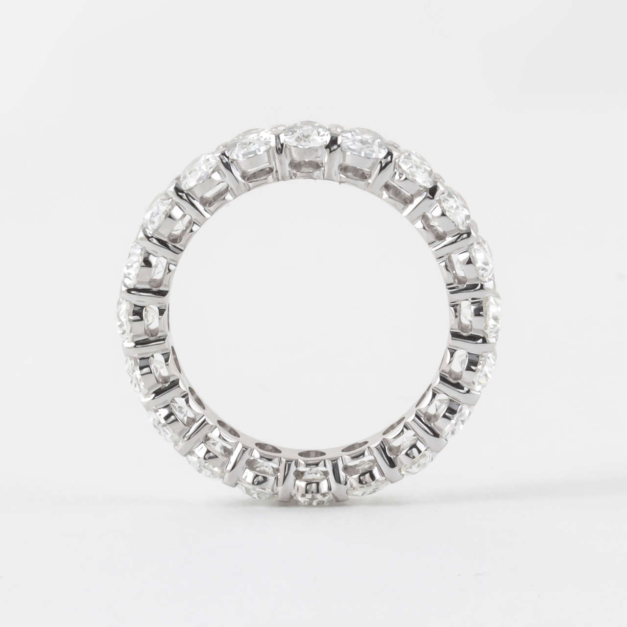 Oval Diamond White Gold Eternity Band For Sale at 1stDibs | oval ...