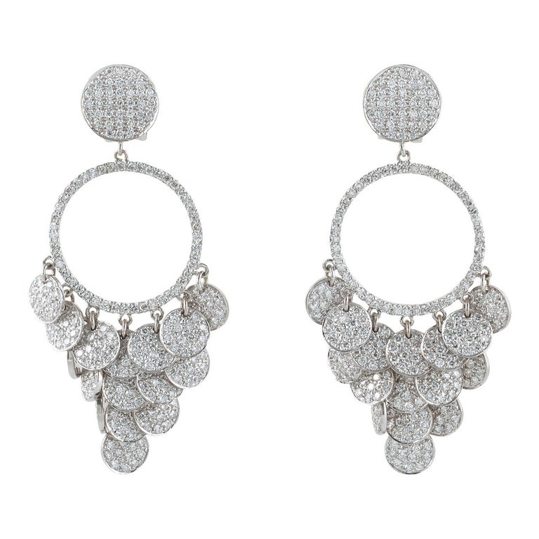 Pave Diamond Chandelier Earrings For Sale at 1stDibs pave diamond