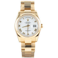 Rolex Yellow Gold Day-Date Wristwatch circa 2001