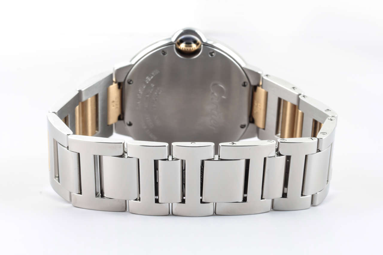 Cartier Lady's Stainless Steel and Yellow Gold Ballon Bleu Wrstiwatch