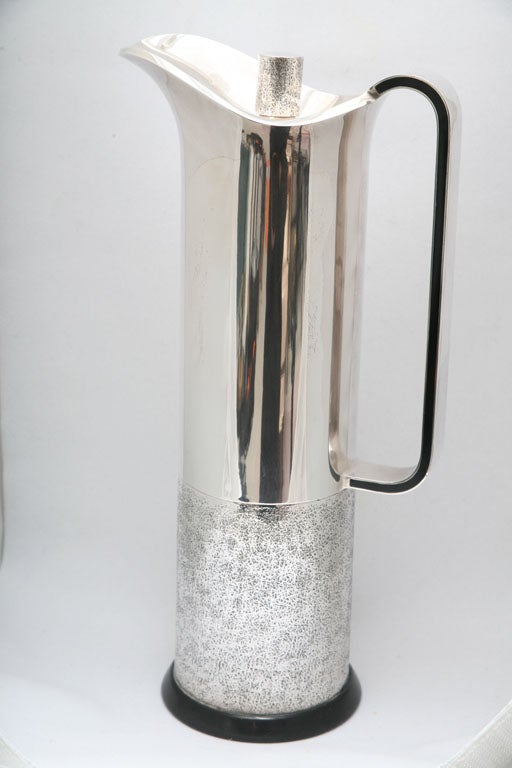 A. Dragsted Massive Sterling and Enamel Decanter