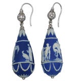 Rare Wedgewood Porcelain Earrings