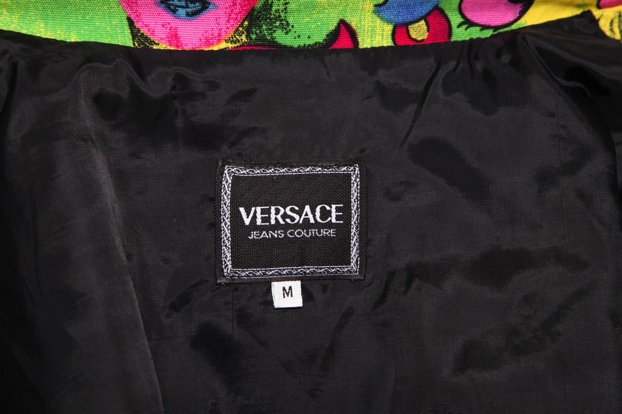 Rare Versace Jeans Couture Monroe & Betty Boop Print Bomber Jacket 3