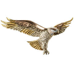 Gold Eagle Brooch
