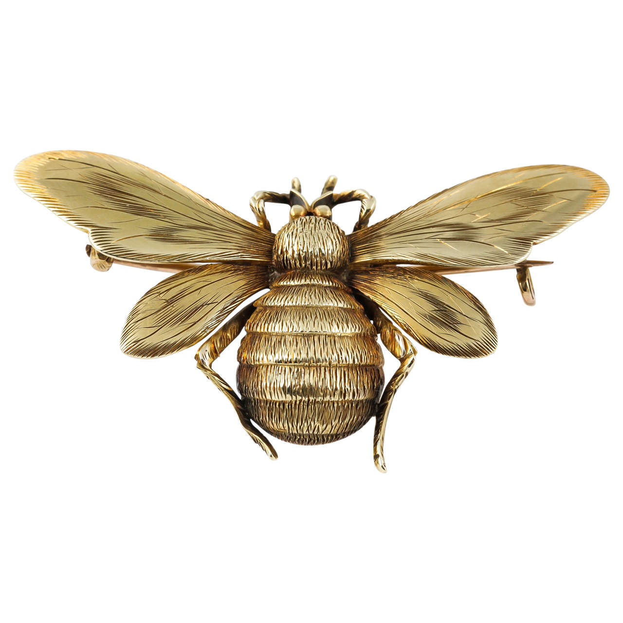 Victorian Gold Bee Brooch For Sale