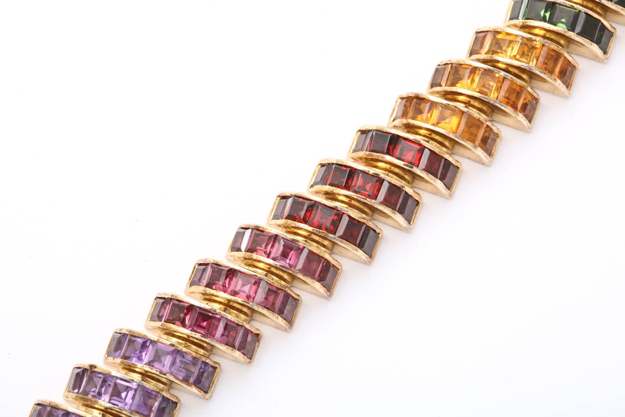 Unusual Multicolored Colored Stone Bracelet 1