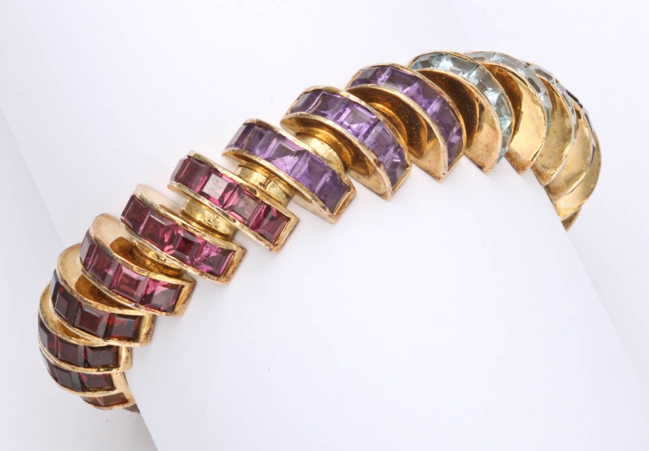 Unusual Multicolored Colored Stone Bracelet 5