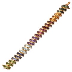 Vintage Unusual Multicolored Colored Stone Bracelet