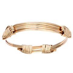 Vintage Expandable Gold Elephant's Hair Bracelet