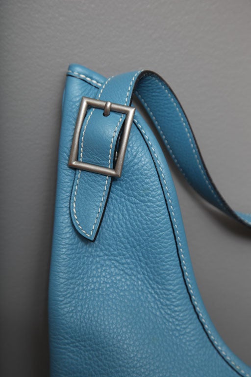 Women's HERMES BLUE JEAN MASSAI BAG