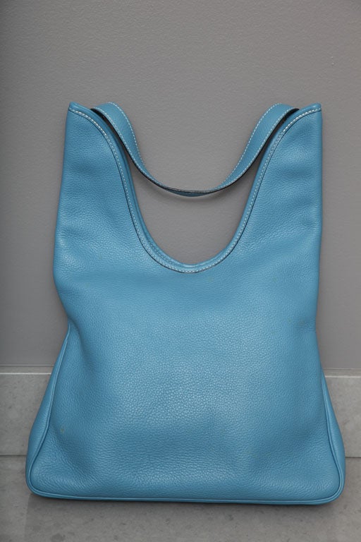 HERMES BLUE JEAN MASSAI BAG 1