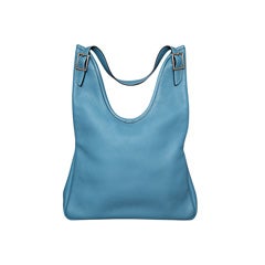 HERMES BLUE JEAN MASSAI BAG