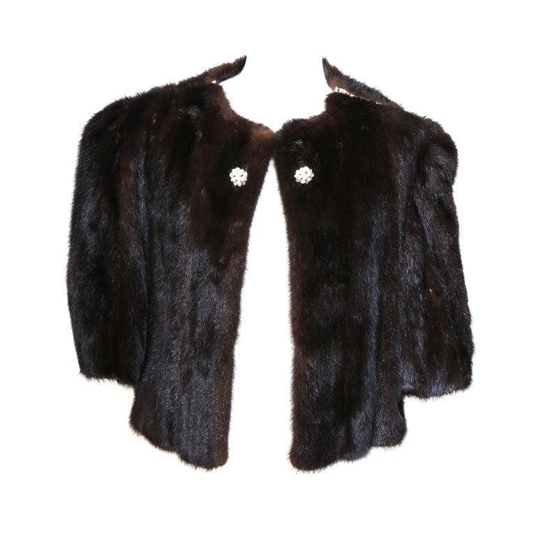 VINTAGE MINK COAT WITH RHINESTONES