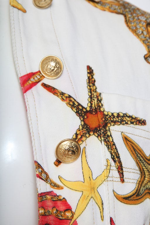 Gianni Versace Sea Print Denim Jacket from 1992 1