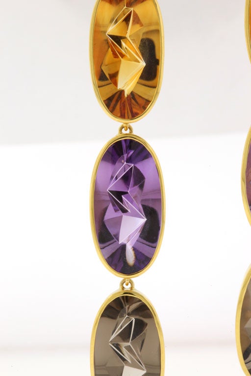 Gemstone Chandelier Earrings For Sale at 1stDibs