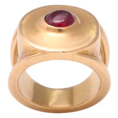 Reinstein Ross Ruby and 22 Karat Gold Band Ring