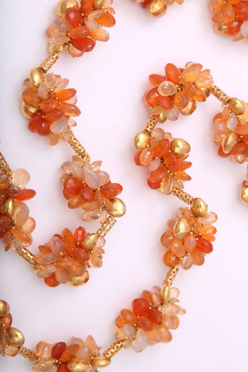 Opal Gold Blossom Necklace at 1stdibs