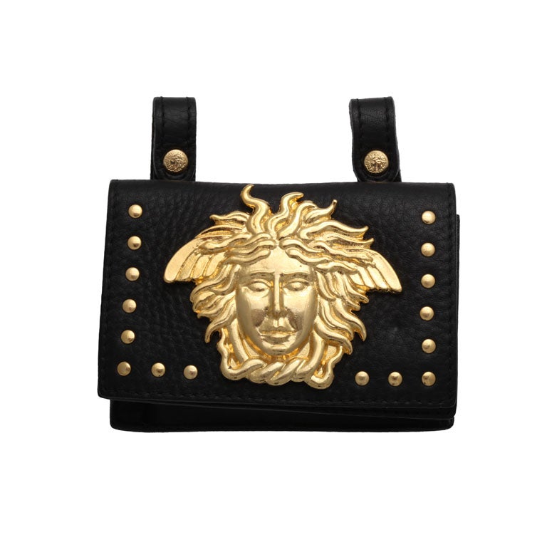 GIANNI VERSACE GOLD MEDUSA WAIST BAG at 1stdibs