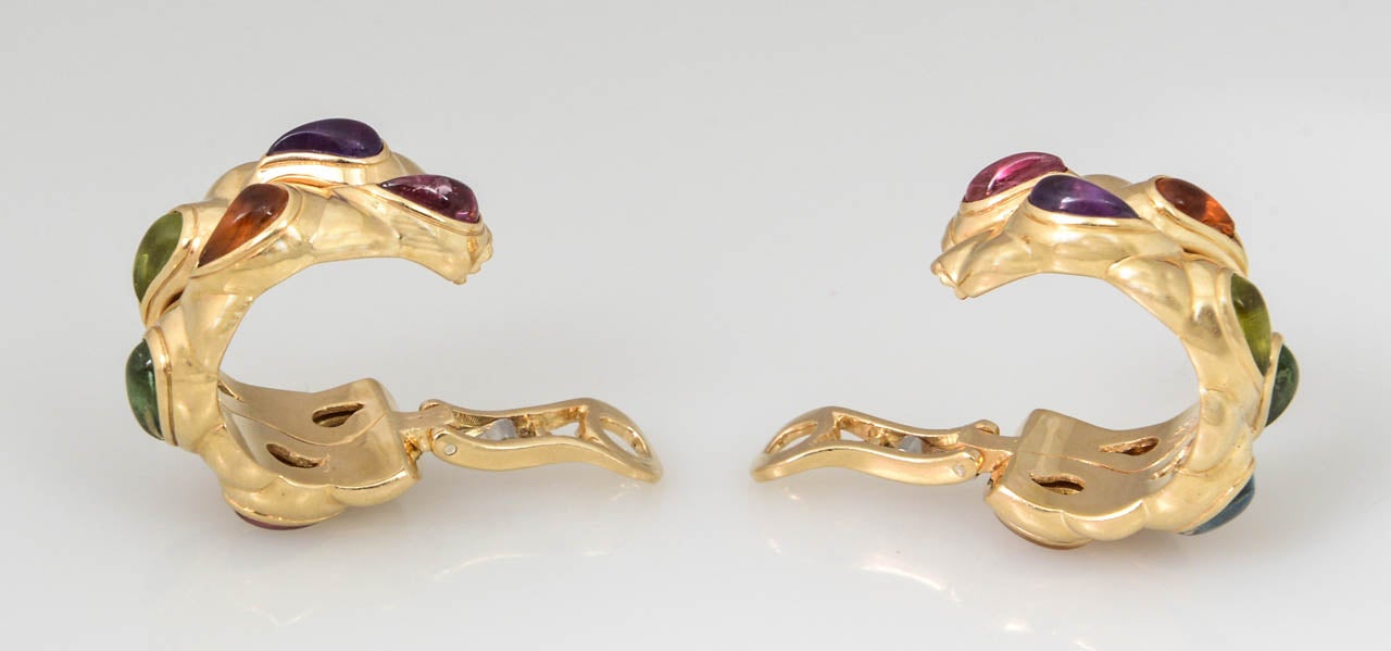 CHOPARD Casmir Gold Earrings with Semiprecious Stones 3