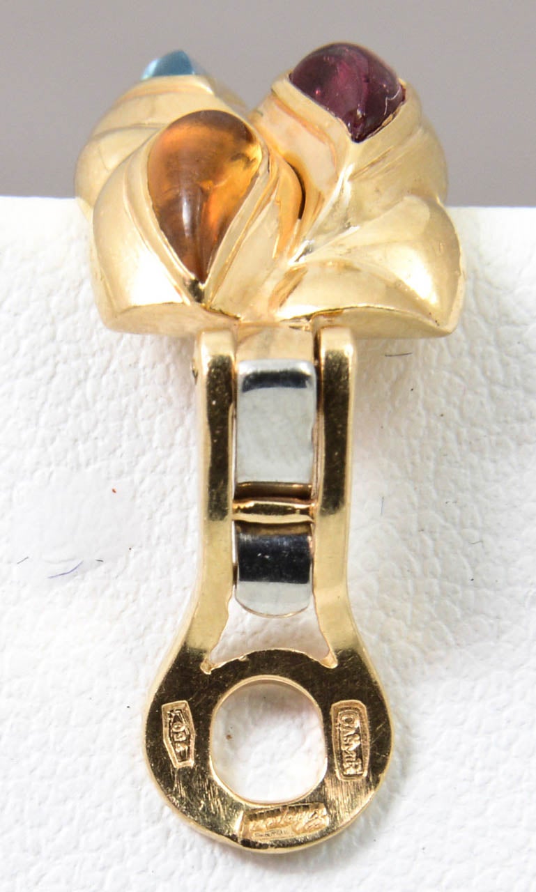 CHOPARD Casmir Gold Earrings with Semiprecious Stones 6