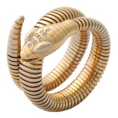 Flexible Gold Snake Bracelet