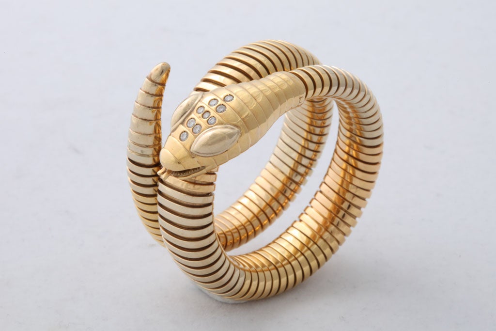Flexible Gold Snake Bracelet