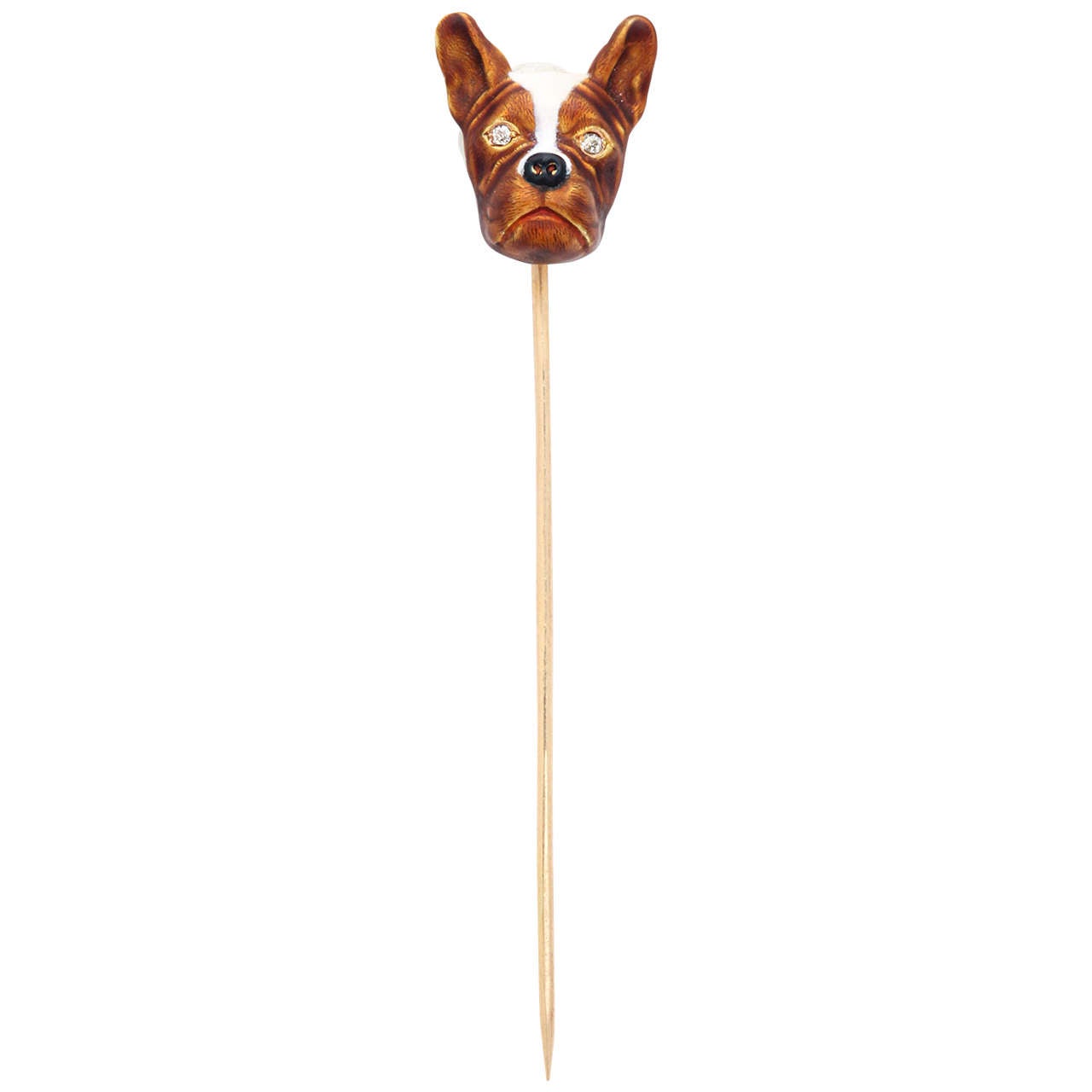 French Bull Dog Stick Pin For Sale