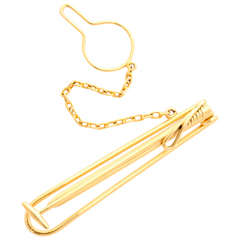 Cartier Gold Polo Mallet Tie Slide